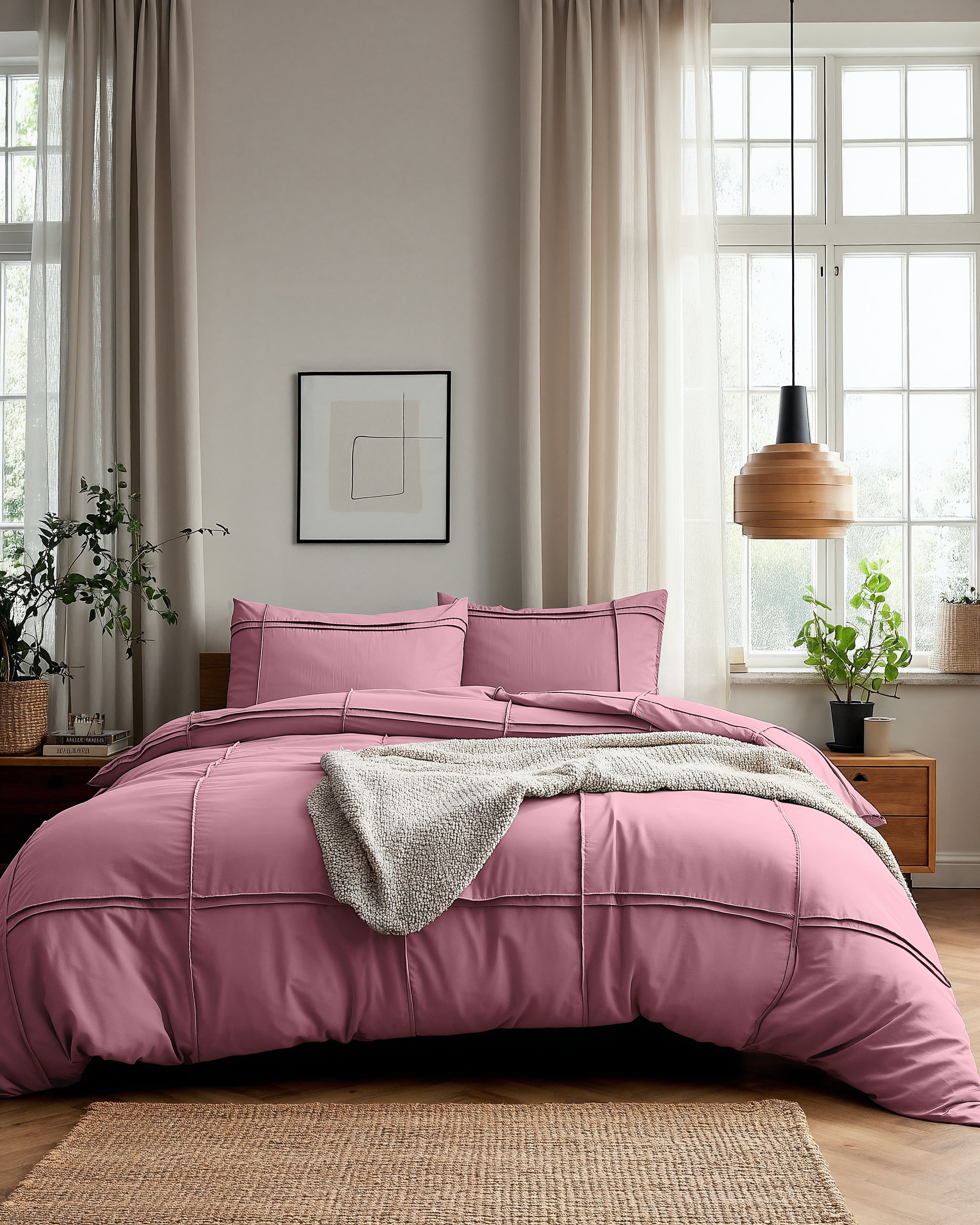 Sitheim-Europe Bettwäsche Washed Tufted Bettbezug, Mikrofaser, 3 teilig