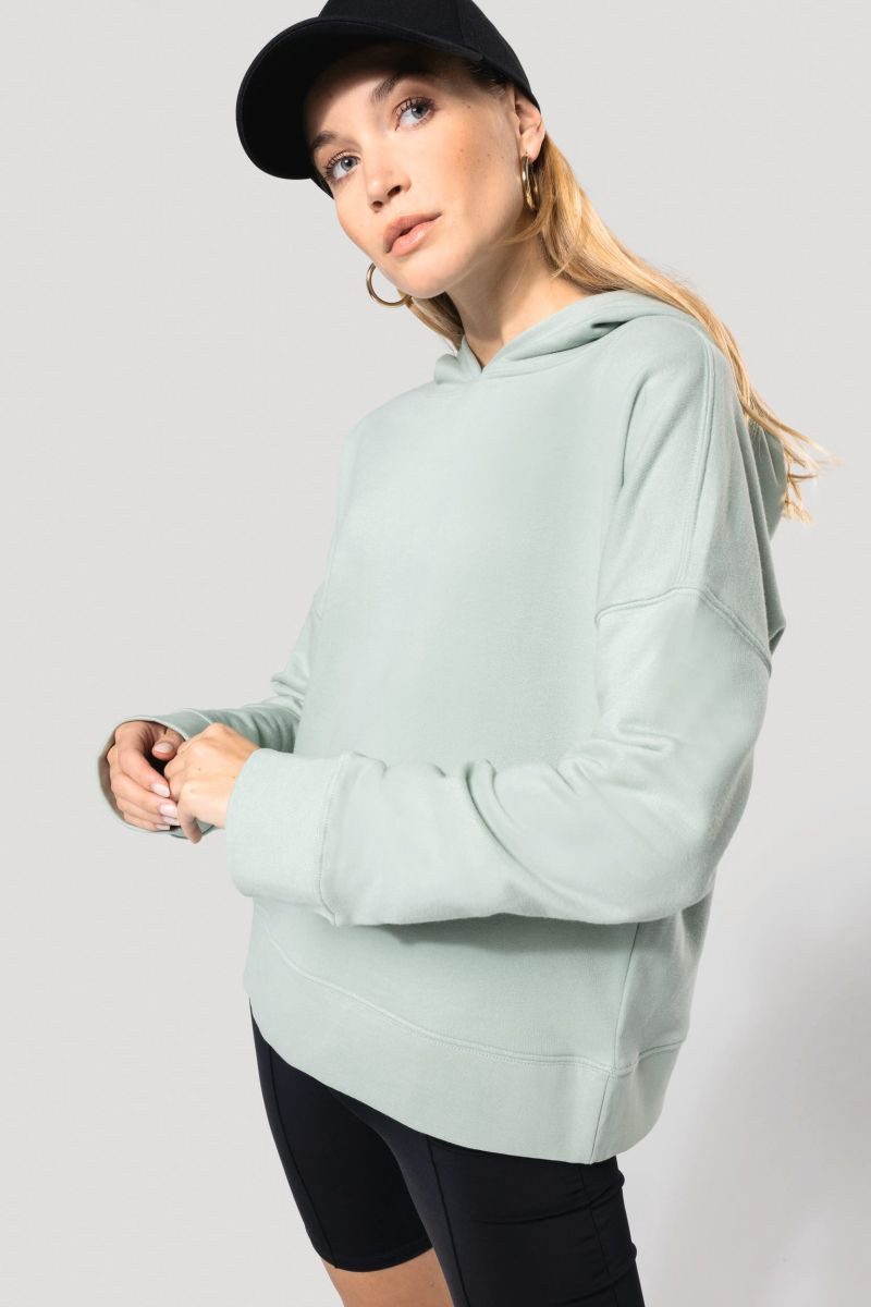 Kariban Kapuzenpullover Bio-Damen-Sweatshirt Lounge mit Kapuze