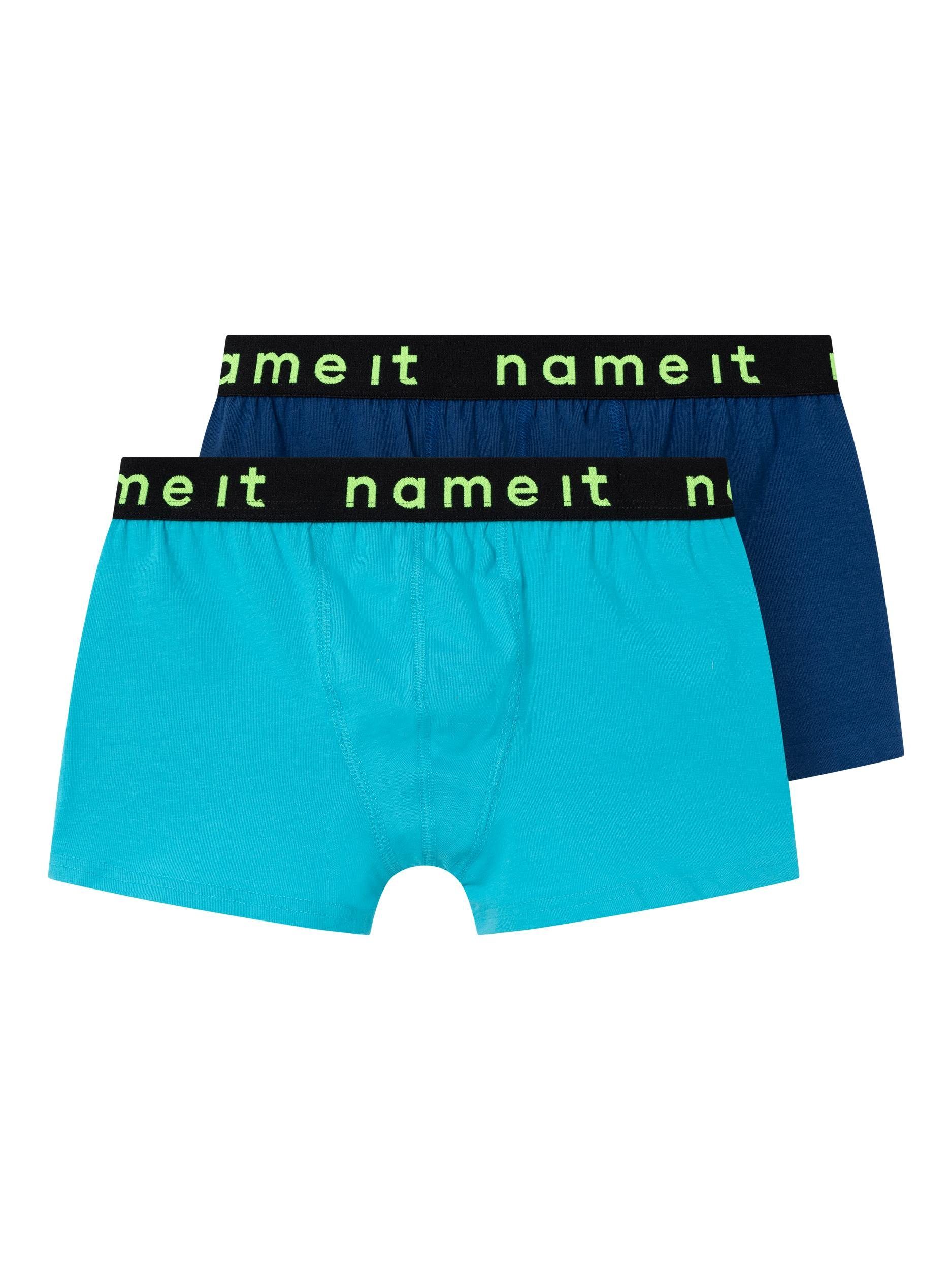 NKMBOXER Peony Name NOOS 2-St) Boxershorts SOLID (Packung, It Navy 2P