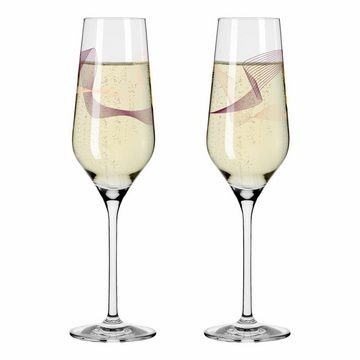 Ritzenhoff Champagnerglas Kristallwind Champagner 2er-Set 001, Kristallglas, Made in Germany