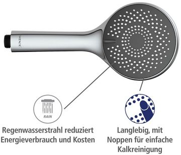 WENKO Handbrause Watersaving System, Duschkopf Watersaving Grau, Durchmesser 11 cm