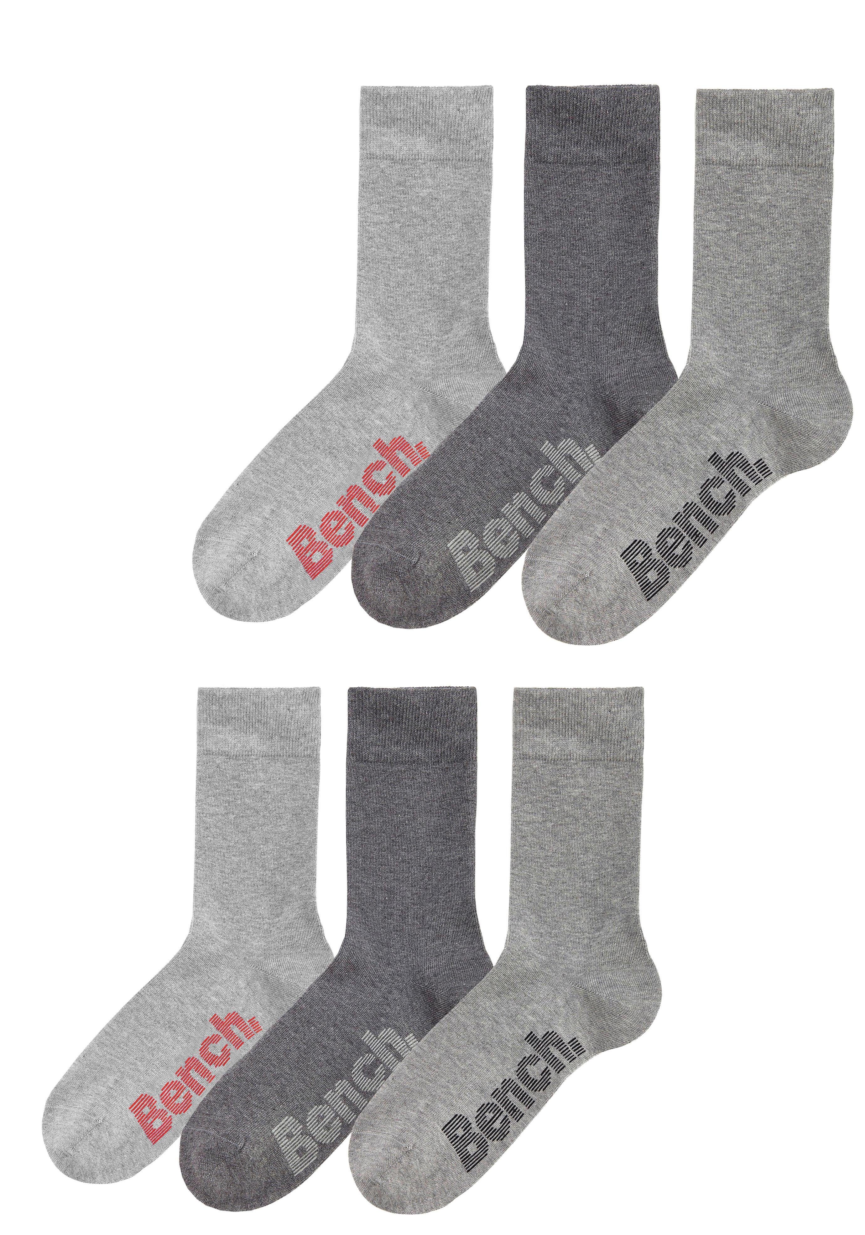 Bench. Socken (Box, 6-Paar) mit verschiedenfarbigen Logos günstig online kaufen