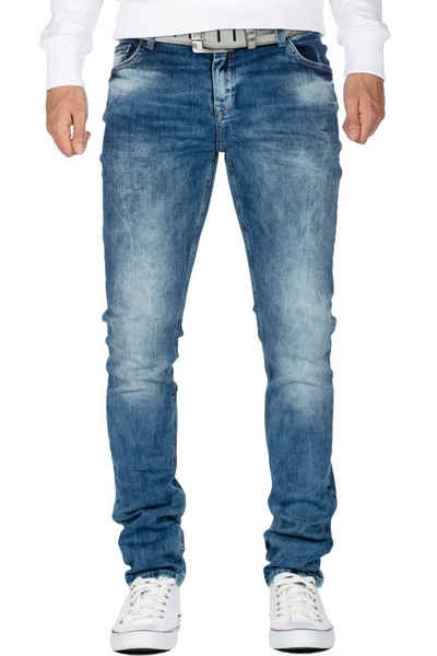 Cipo & Baxx Slim-fit-Jeans »BA-CD533 Freizeithose mit stonewashed Effekten« Casual Look