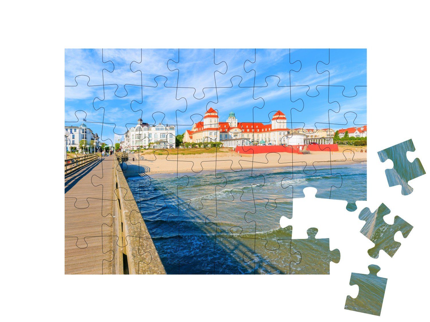Insel Binz, puzzleYOU-Kollektionen 48 der Puzzle Puzzleteile, in von Seebrücke Rügen, puzzleYOU Blick