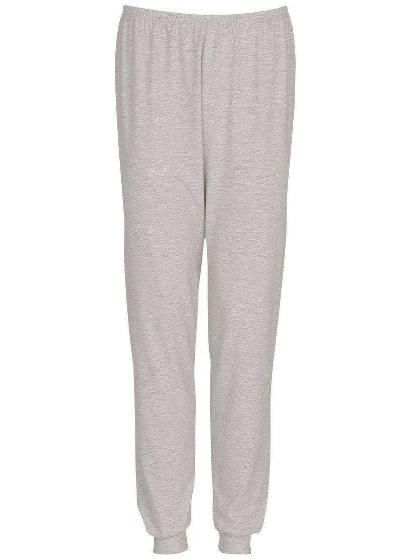 Trigema Schlafanzug TRIGEMA Schlafanzughose Bündchen grau-melange | Pyjamas