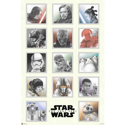 Close Up Poster Star Wars Episode 8 Poster Characters 61 x 91,5 cm