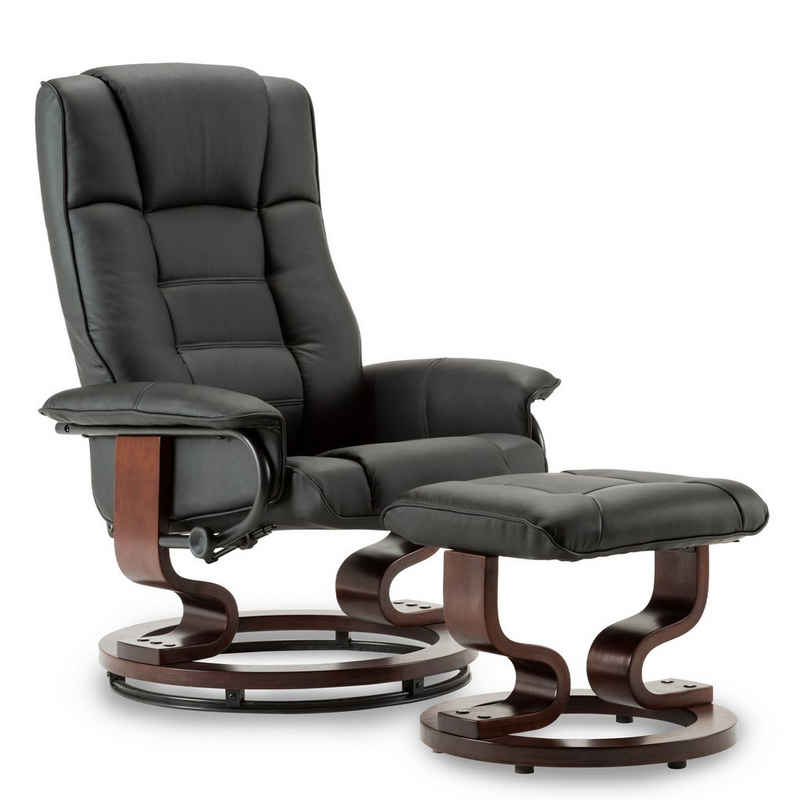 MCombo TV-Sessel »MCombo Relaxsessel mit Hocker 9019«, 360°drehbarer Кресла mit Liegefunktion, moderner TV-Sessel für Wohnzimmer, 360°Kunstleder oder Mikrofaser, 75 x 77 x 103 cm