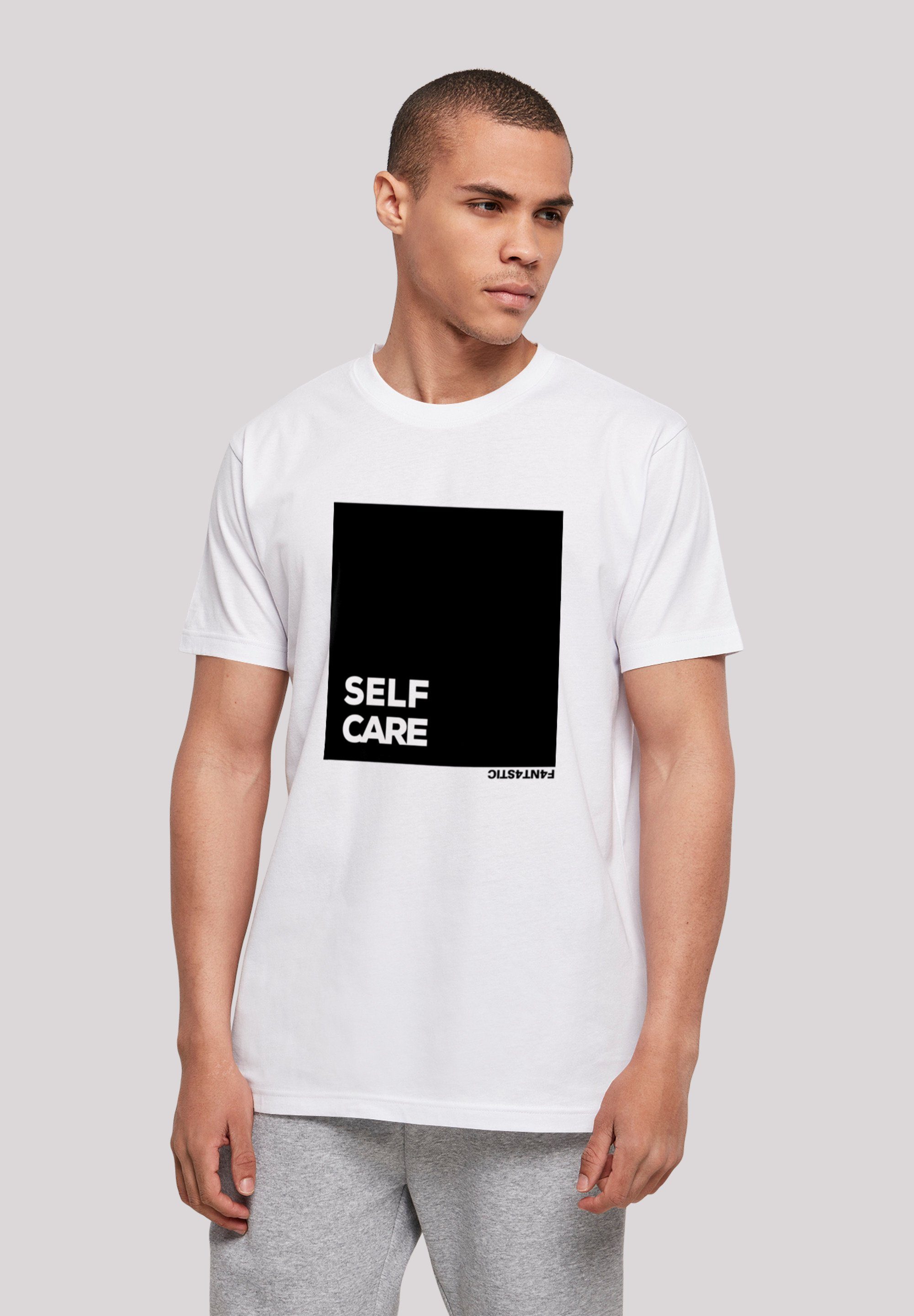 F4NT4STIC T-Shirt SELF CARE TEE UNISEX Print weiß