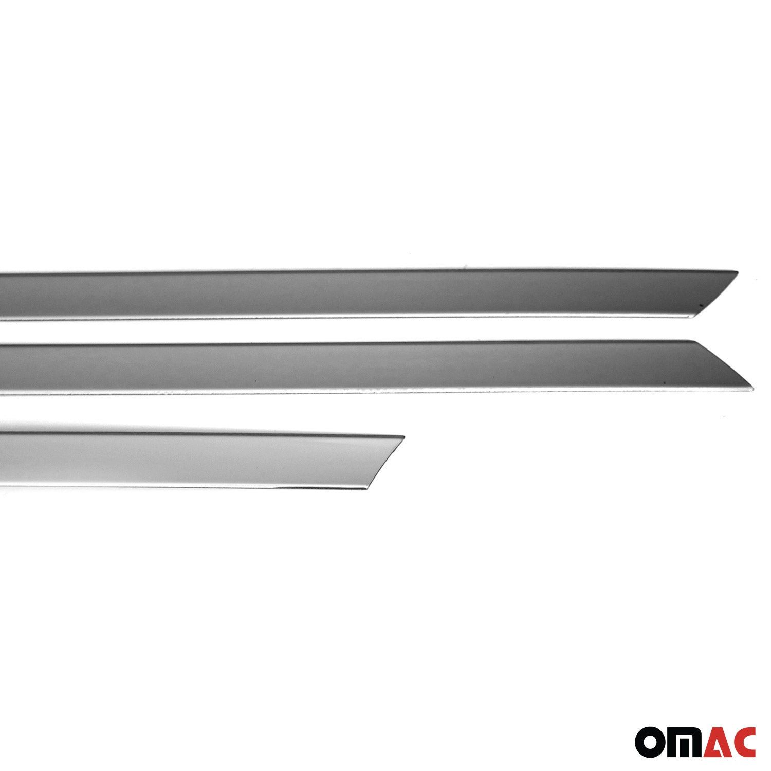 OMAC Zierleisten-Aufkleber Seitentürleiste Türschutzleiste für Seat Mii 2011-2025 5tür Chrom 4x, (4tlg), Langlebig,Einfache Reinigung,Einfache Installation,Rostbeständig