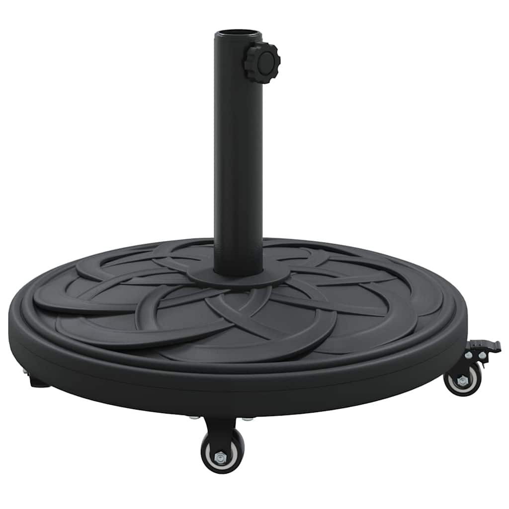 vidaXL Schirmhalter Sonnenschirmständer 15.35 kg Schwarz Eisen Kreisförmig, 1 tlg.