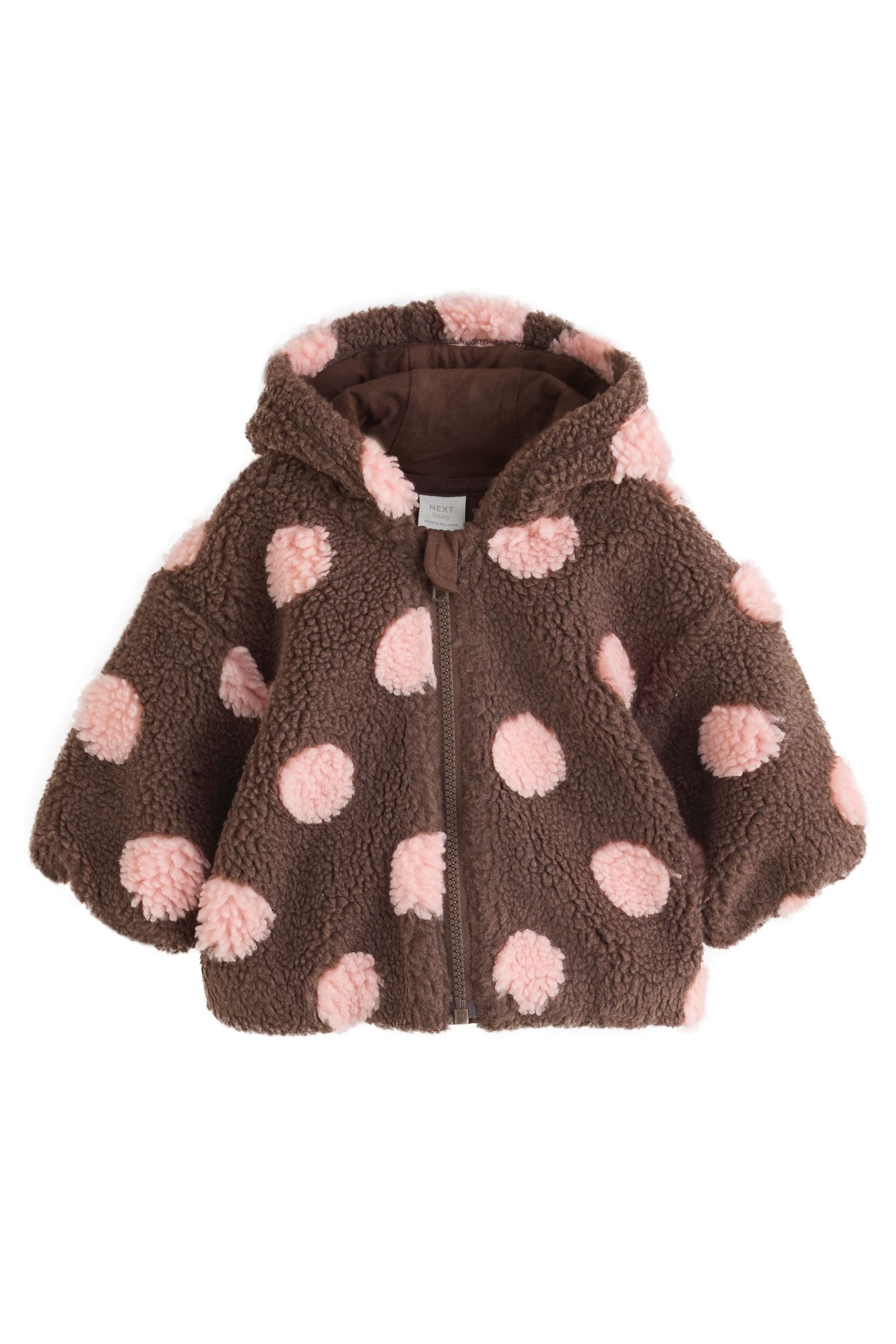 Next Kapuzenplüschjacke Baby Jacke mit Kapuze (1-St)