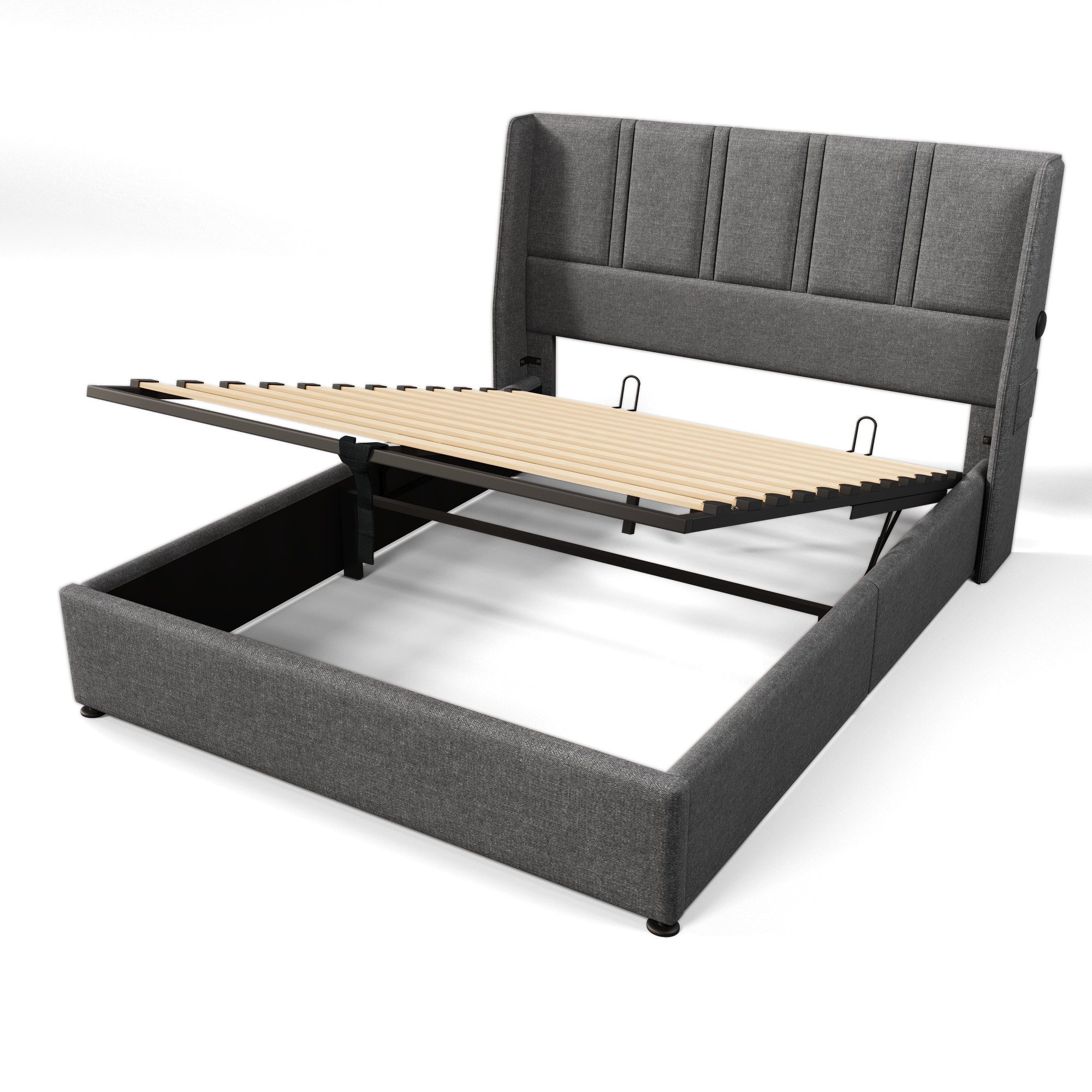 Yorbay Polsterbett Hydraulisches Polster-Doppelbett Stauraumbett mit günstig online kaufen
