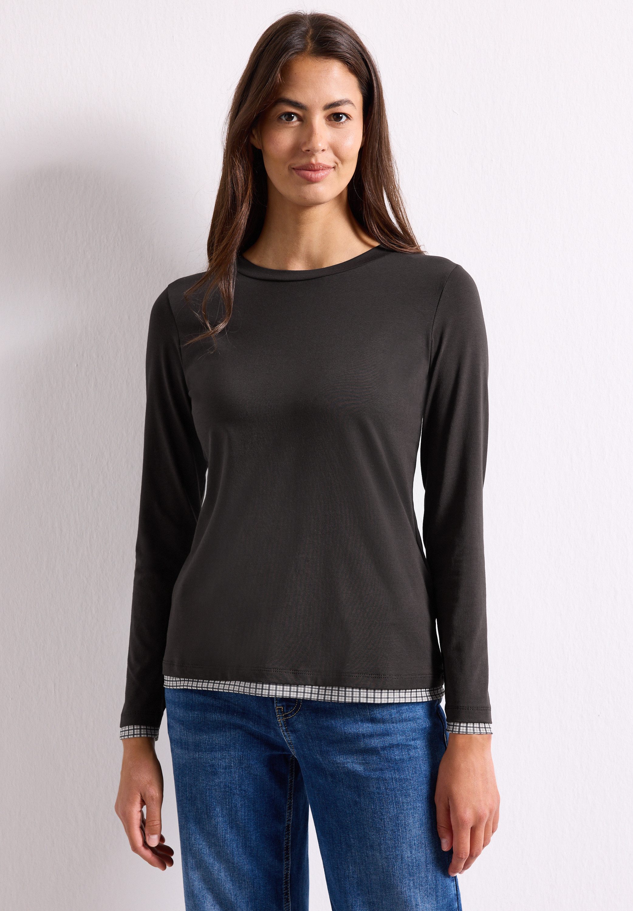 STREET ONE Langarmshirt mit Rundhalsausschnitt
