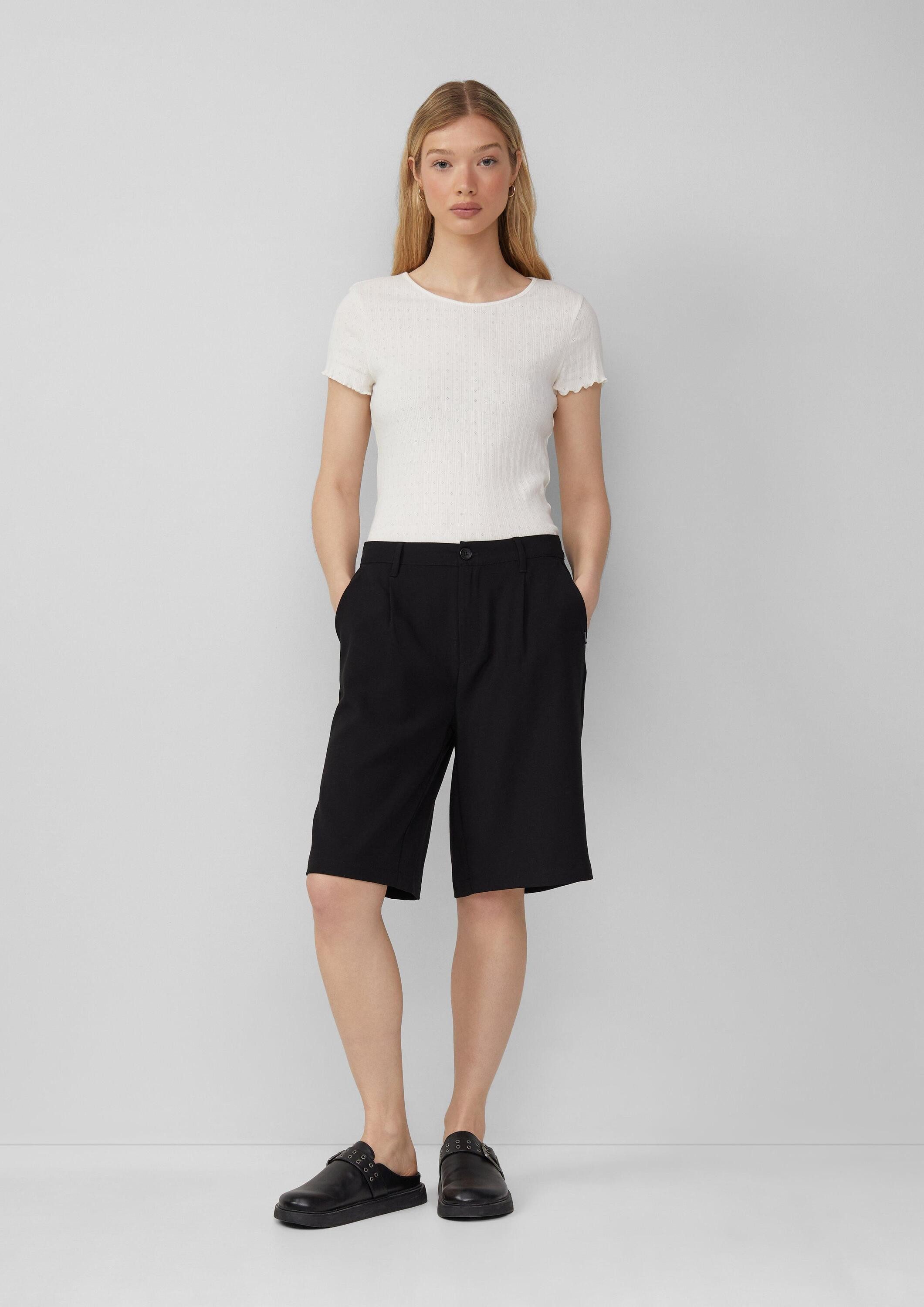 QS Shorts Hose Bermuda aus Viskosemix günstig online kaufen