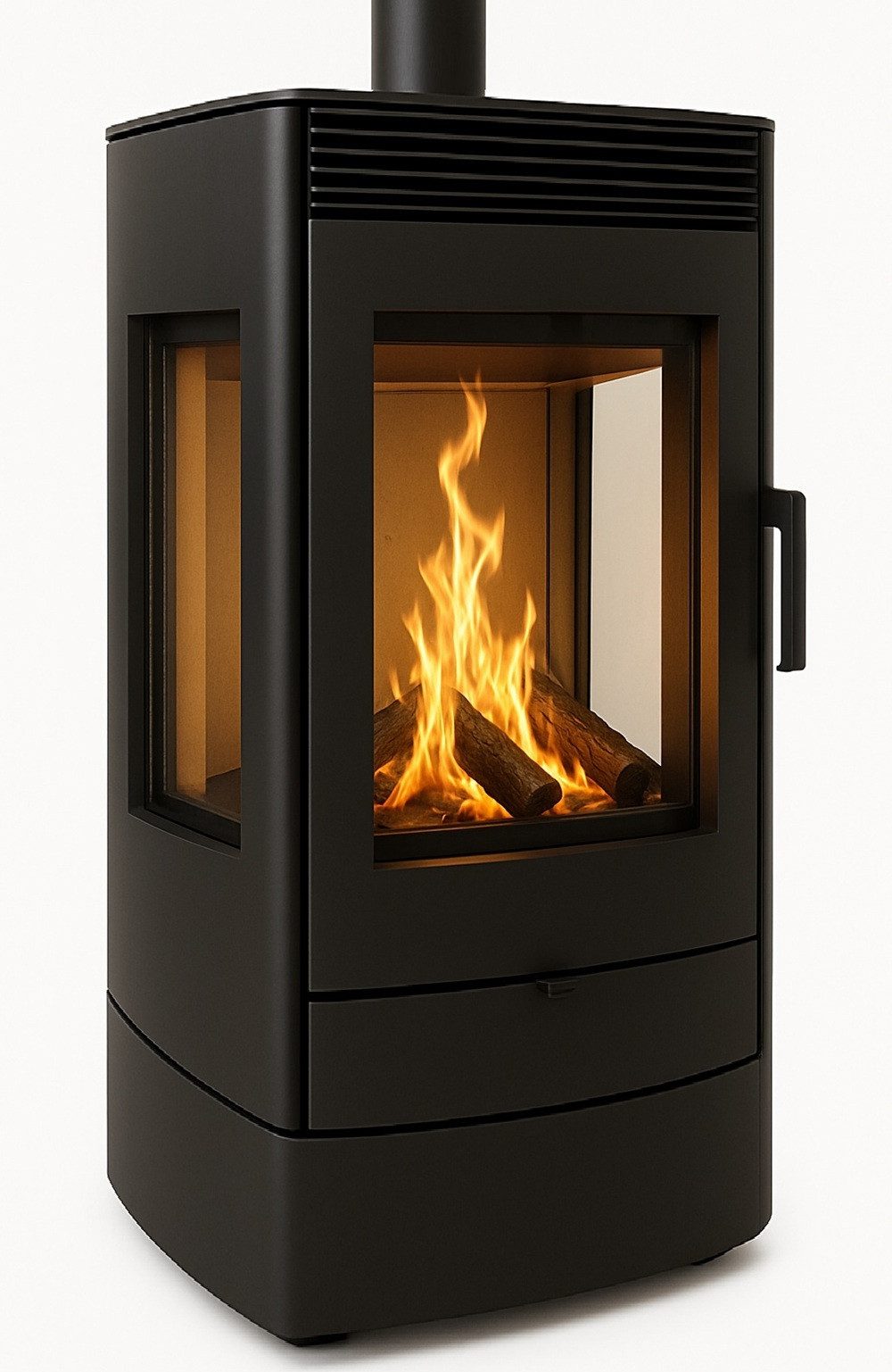 ECOfoxx Kaminofen Premium-Kaminofen Modell 5W60 - Dreischeiben, 6.0 kW günstig online kaufen