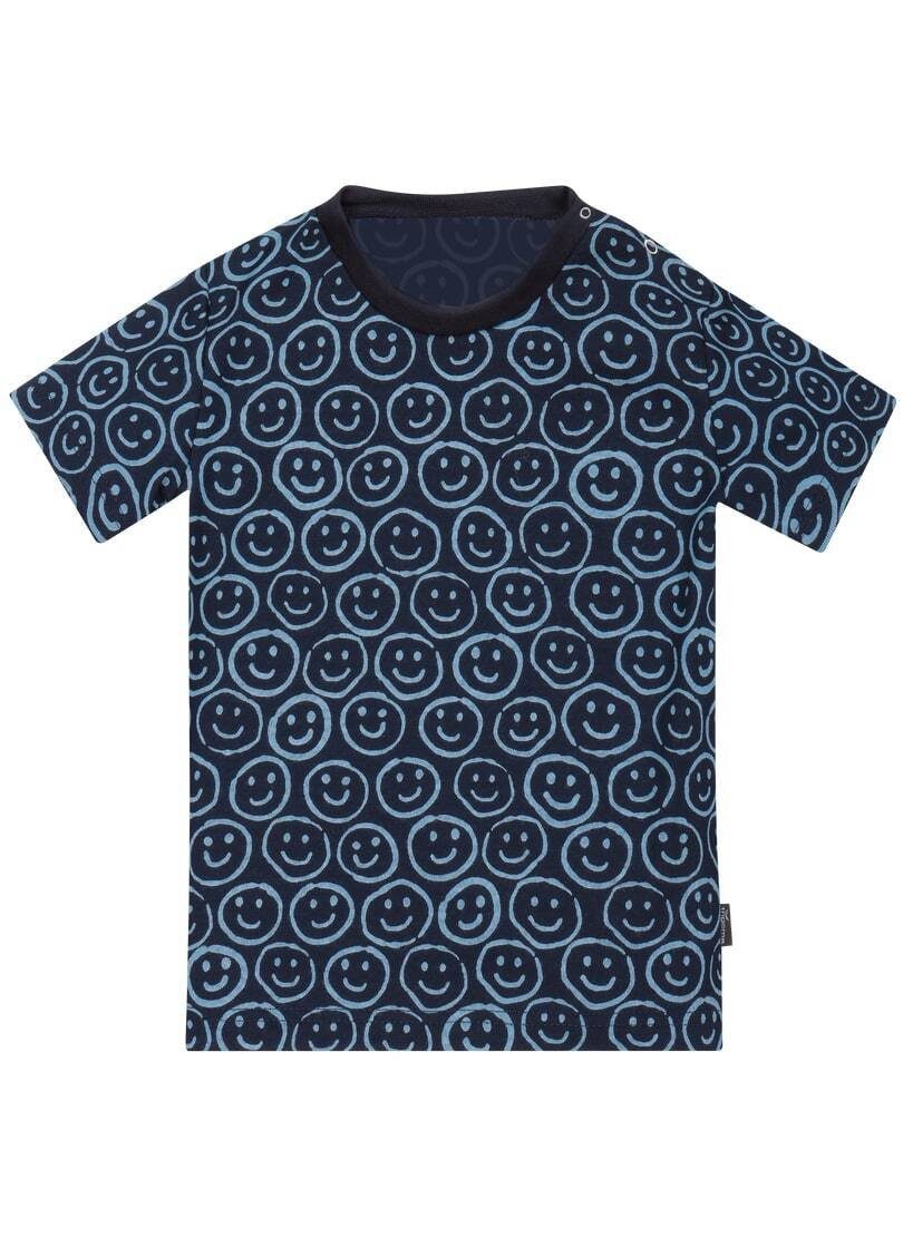 Allover-Smiley-Print T-Shirt T-Shirt Trigema TRIGEMA mit