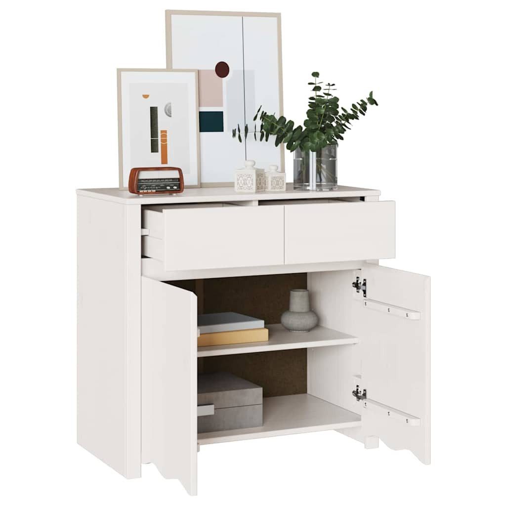 vidaXL Sideboard Sideboard Drammen Weiß 79 x 43 x 75,5 cm Massivholz Kiefer (1 St)