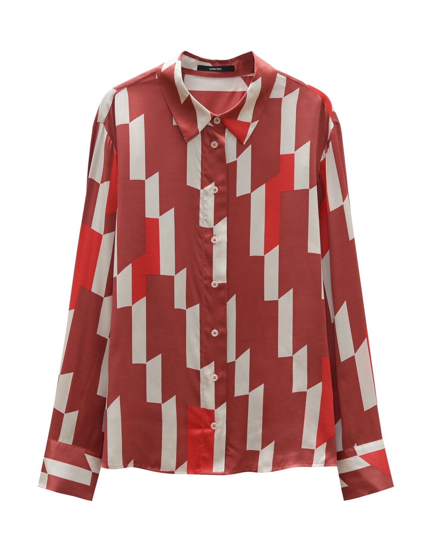 Langarmbluse Printbluse ZINNOVA Loose in Satin Optik