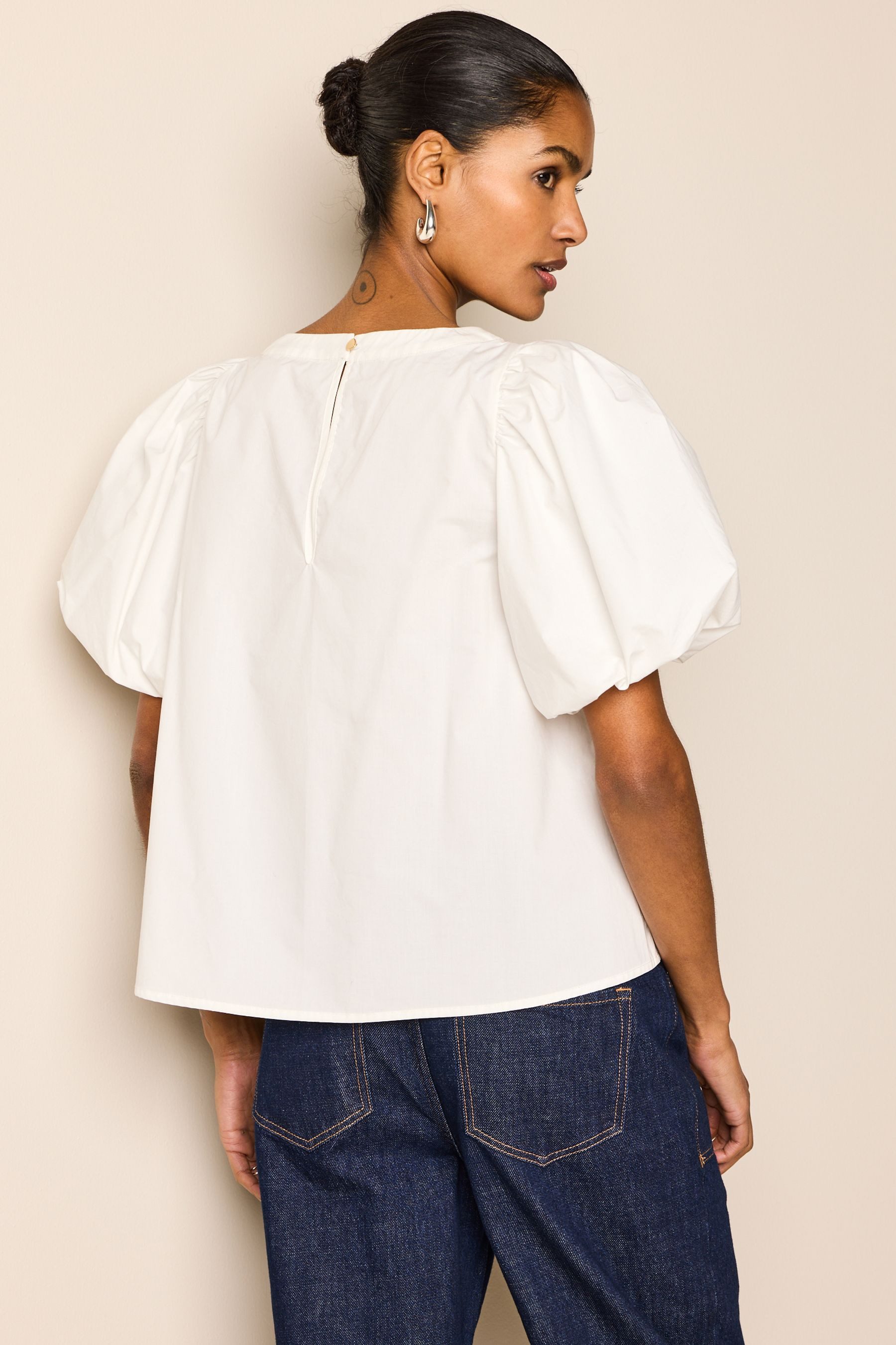 Next Blusenshirt Bluse mit Puffärmeln aus günstig online kaufen
