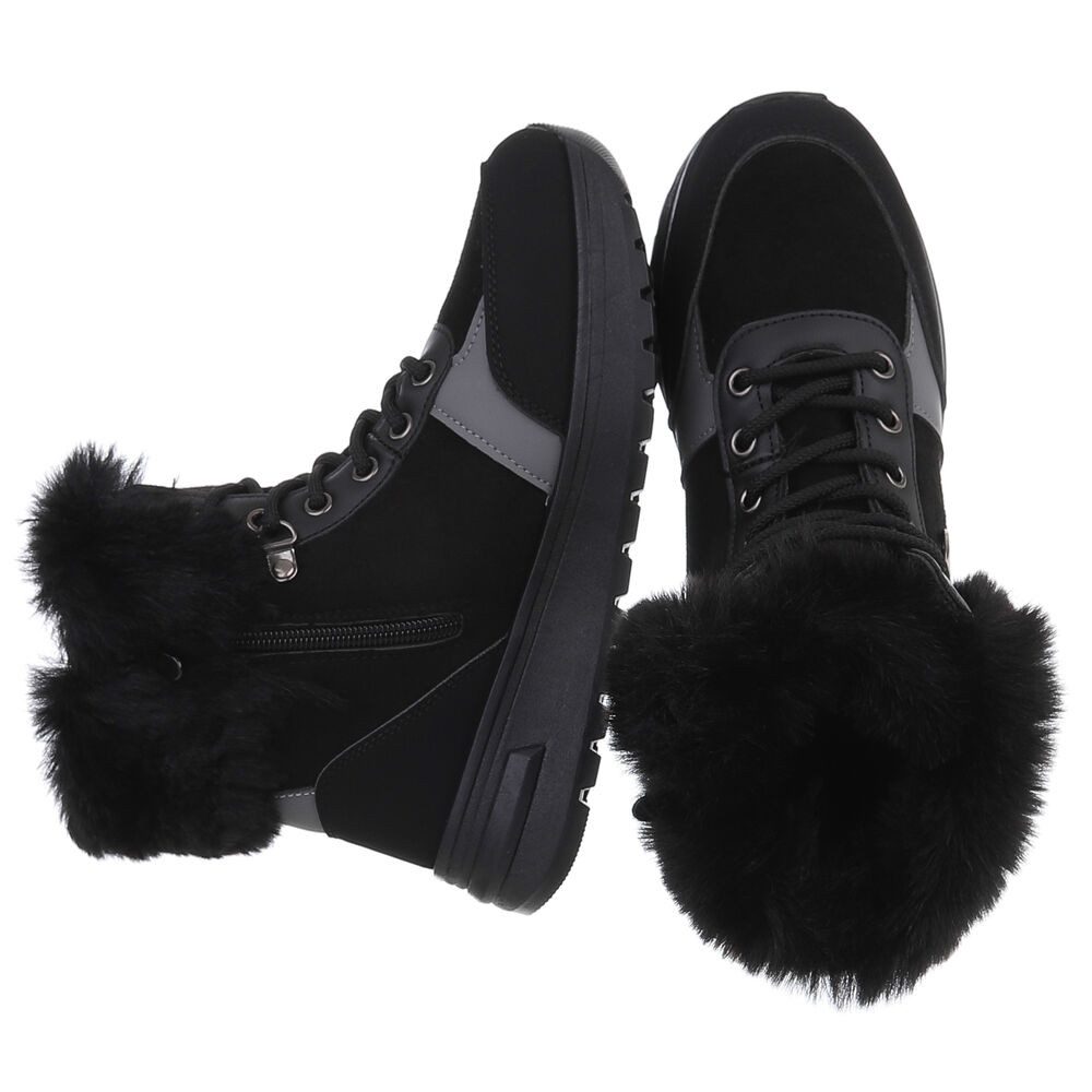 Ital-Design Damen Winterboots mit Futter und modischem Design Schnürstiefel günstig online kaufen