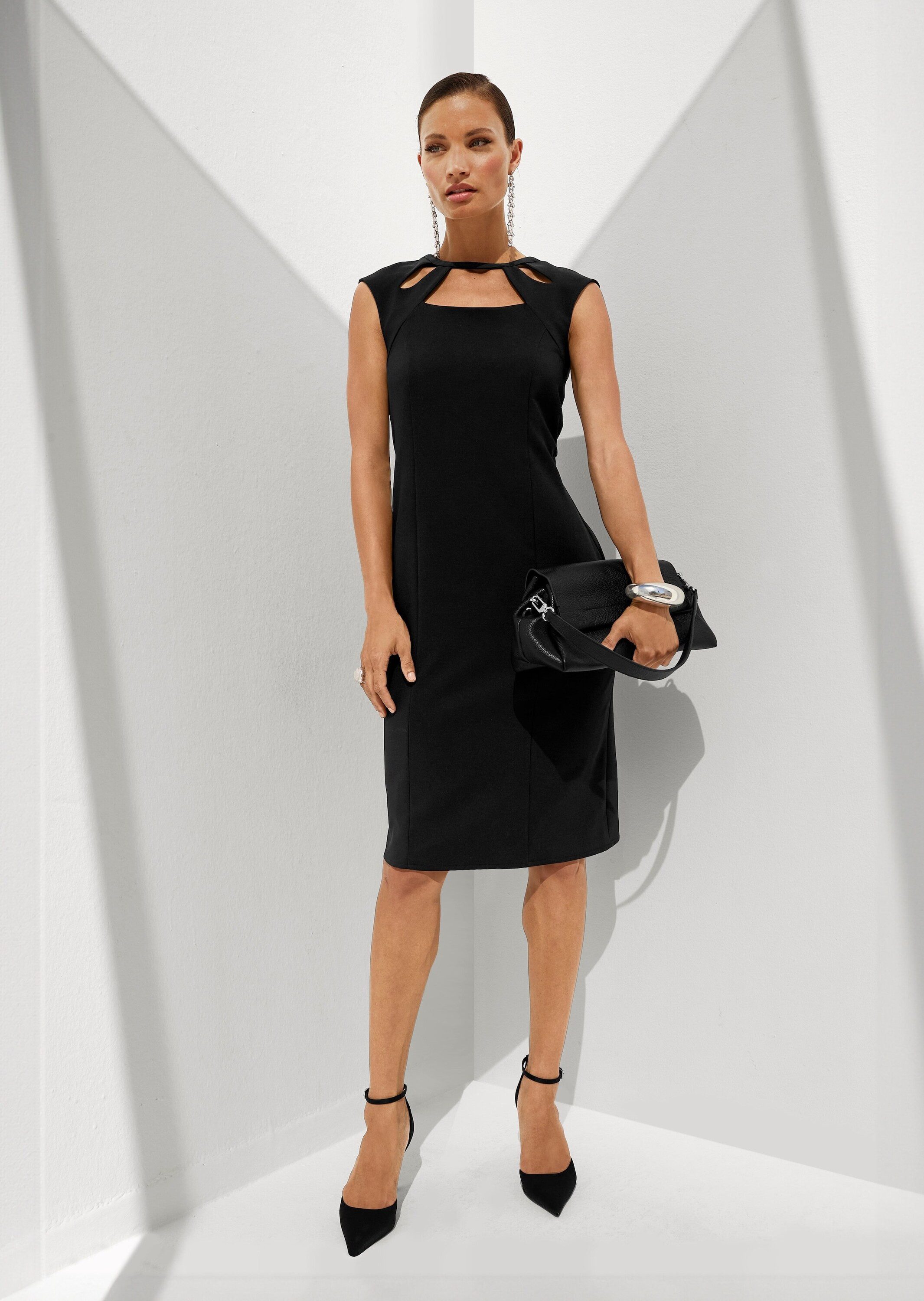 MADELEINE Midikleid Ärmelloses Etui-Kleid mit Cut-Outs