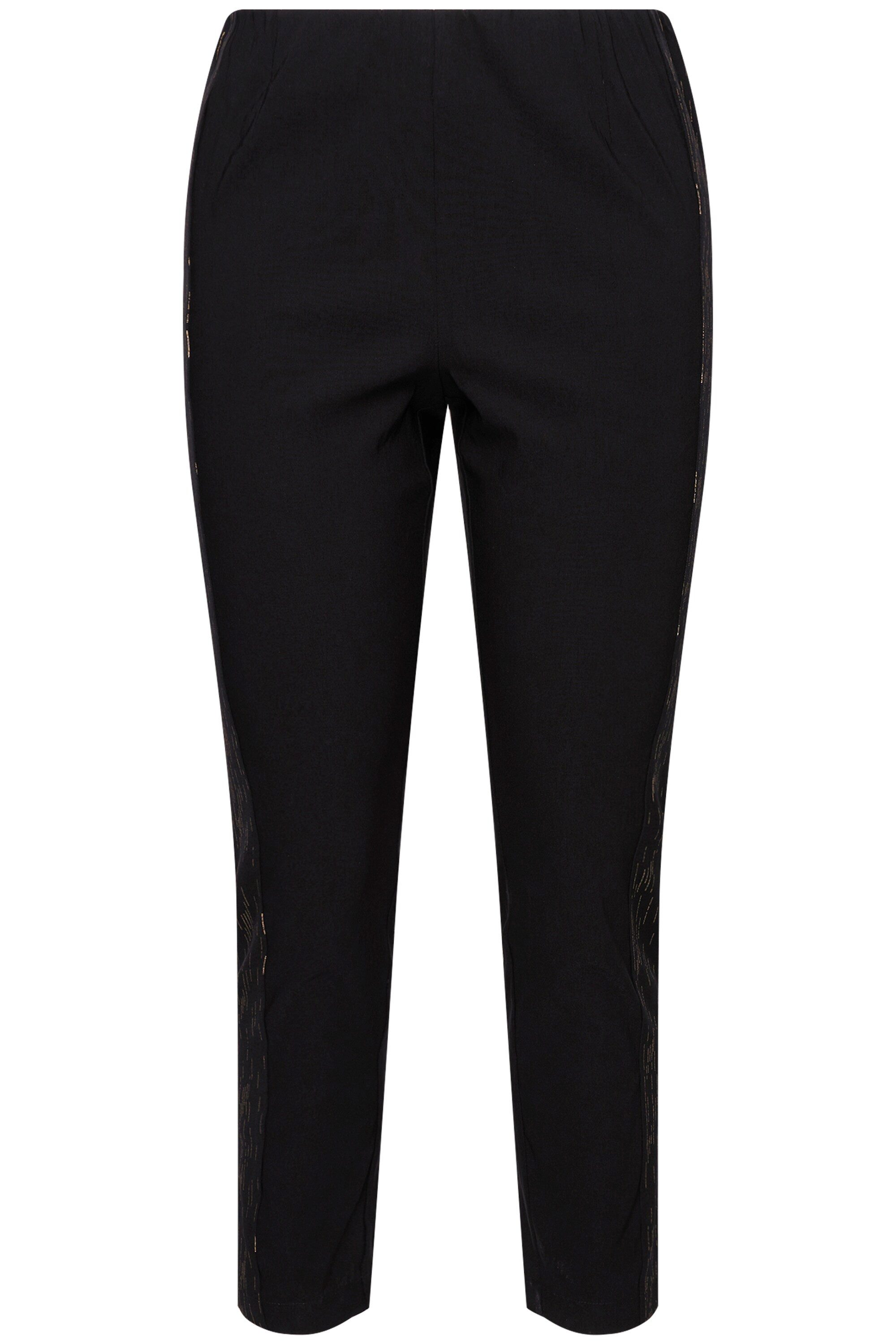 MIAMODA Schlupfhose Bengalin-Hose elastischer Slim Fit Metallic-Druck günstig online kaufen