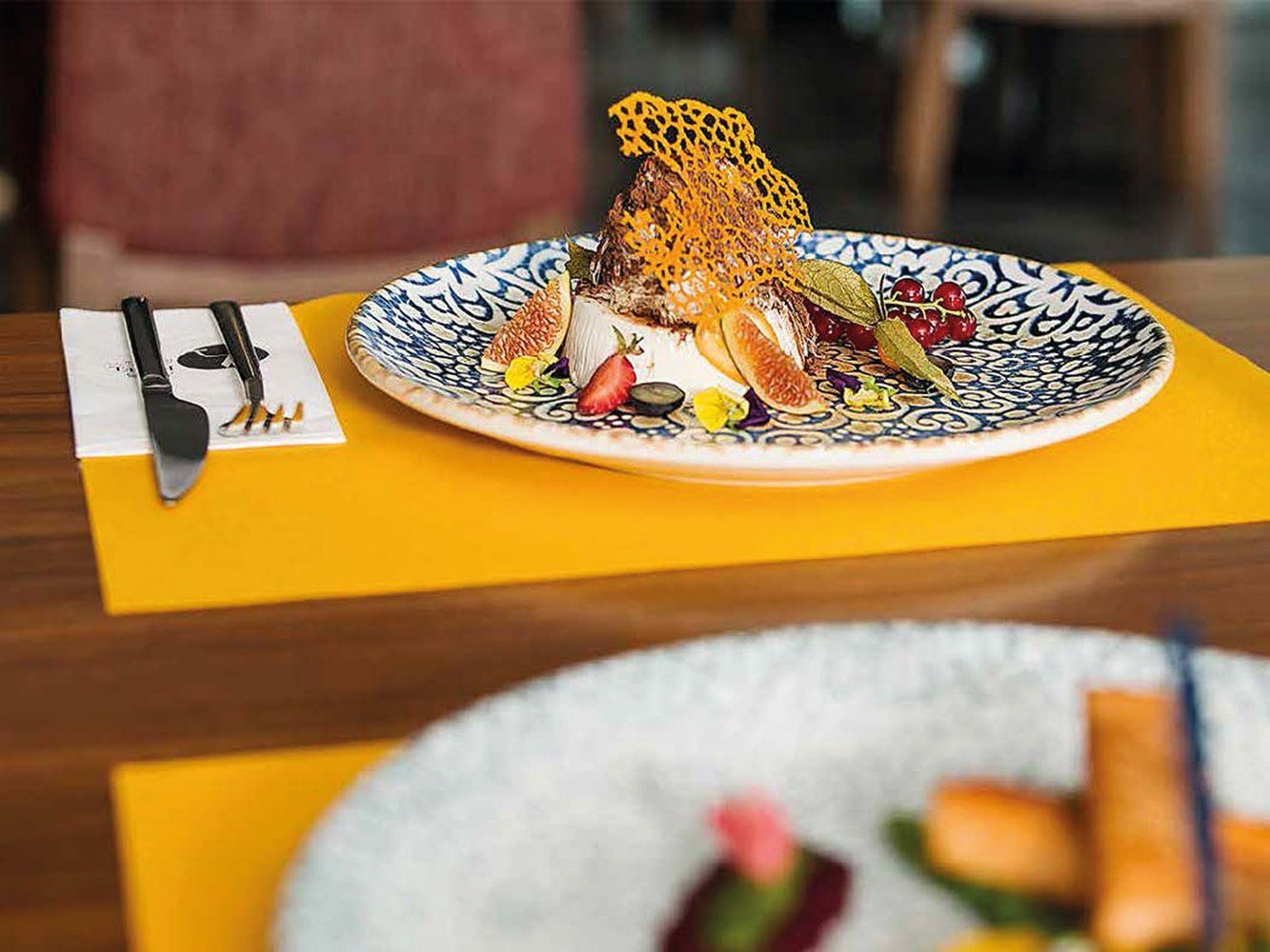 Bonna Dessertteller Alhambra Gourmet 21cm Blau Weiß Frühstücksteller, (6 St), ALHGRM21DZ