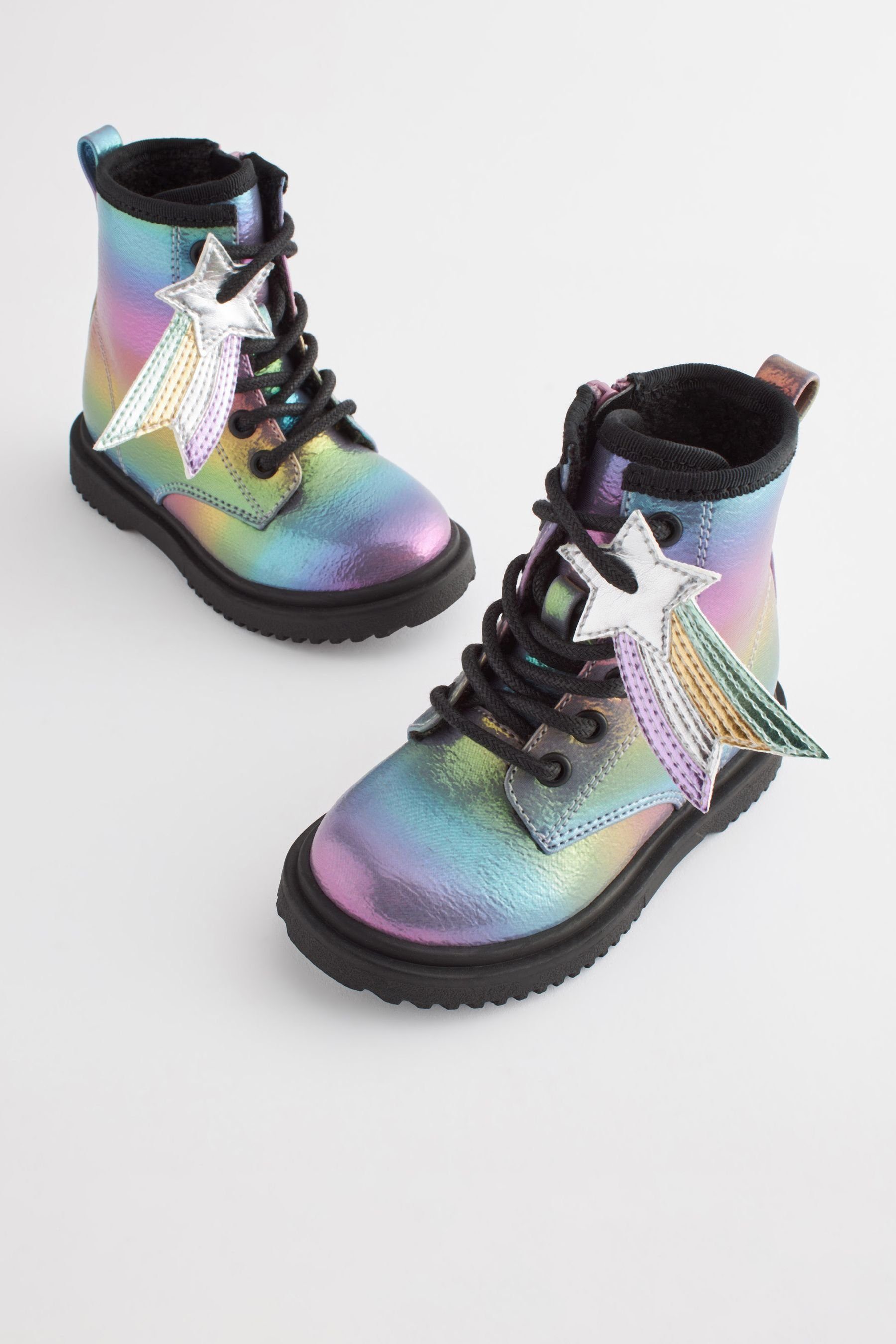 Warm gefütterte Rainbow Schnürstiefelette Next Schnürstiefel (1-tlg)