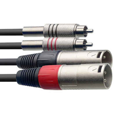 Stagg Stagg Twin-Kabel 2x Cinch RCA zu 2x XLR Buchse 60cm Audio-Kabel