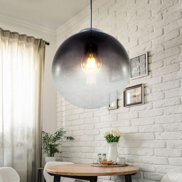 etc-shop LED Pendelleuchte, Leuchtmittel inklusive, Warmweiß, Decken Hänge Lampe Glas Kugel Schlaf Wohn Zimmer Lampe