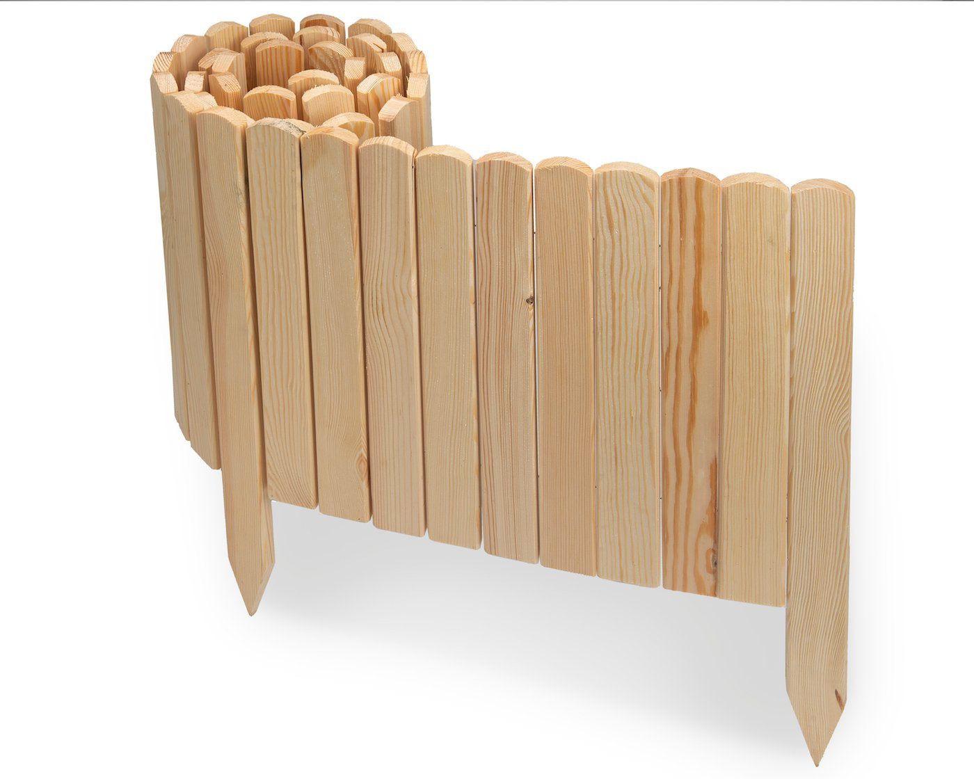 sunnypillow Holzzaun Flexibler Gartenzaun, Beeteinfassung Holz günstig online kaufen