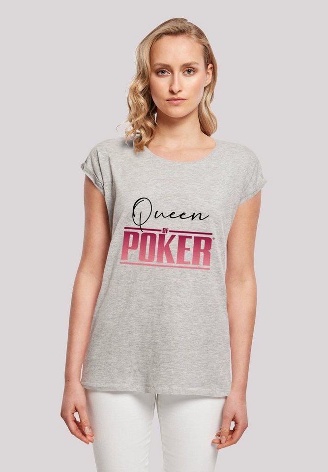 F4NT4STIC T-Shirt Queen of Poker Print, Sehr weicher Baumwollstoff mit  hohem Tragekomfort