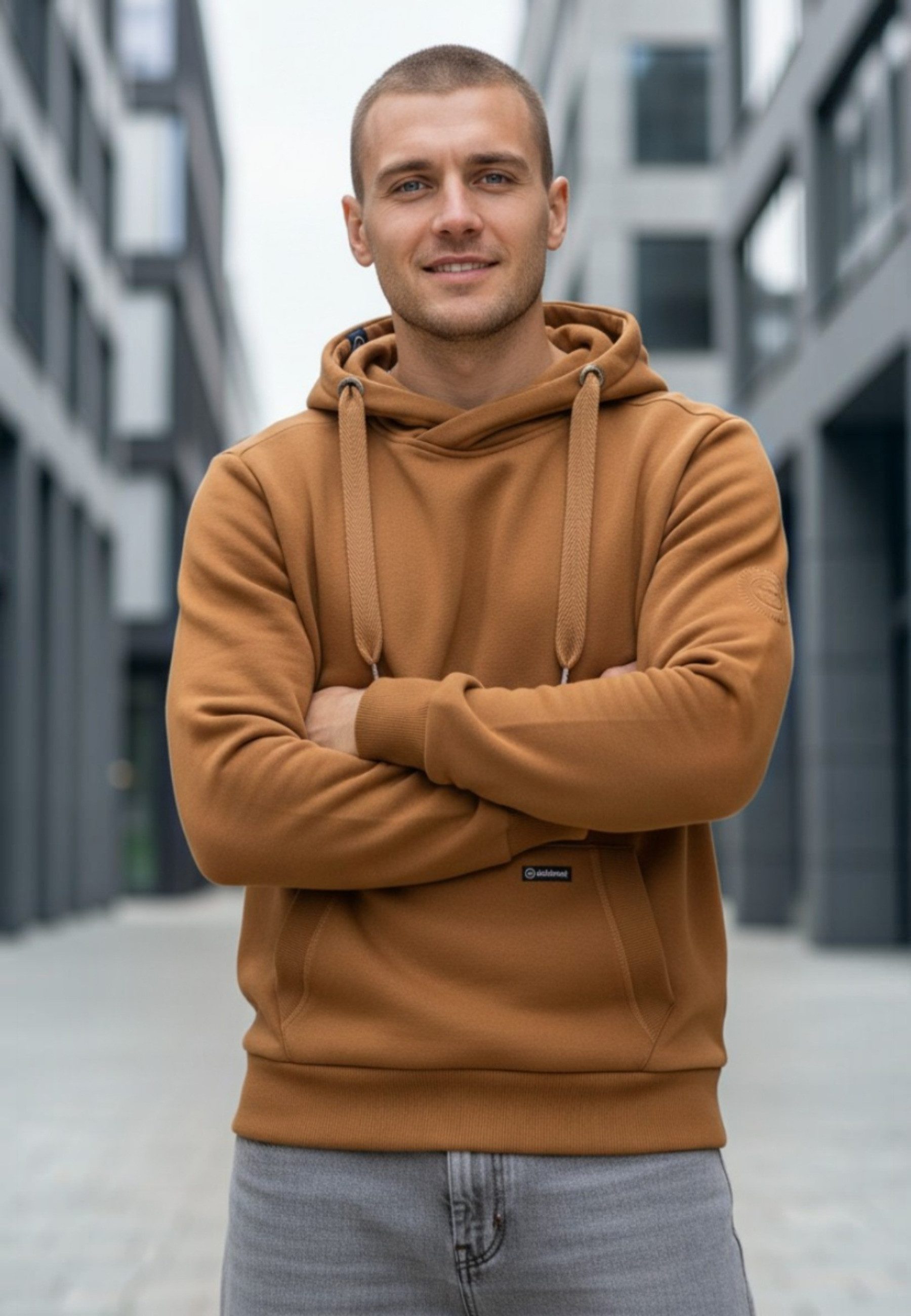 salzhaut Hoodie HEFF Herren Regular Fit salzhaut Kapuzenpullover – bequemer Fit und nordisch klares Design