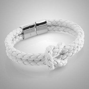 SERASAR Lederarmband Leder Damenarmband "Knot" (Klassisch, elegant, casual, 1-tlg), Kreuzknoten, durch zusätzliches Glied verlängerbar