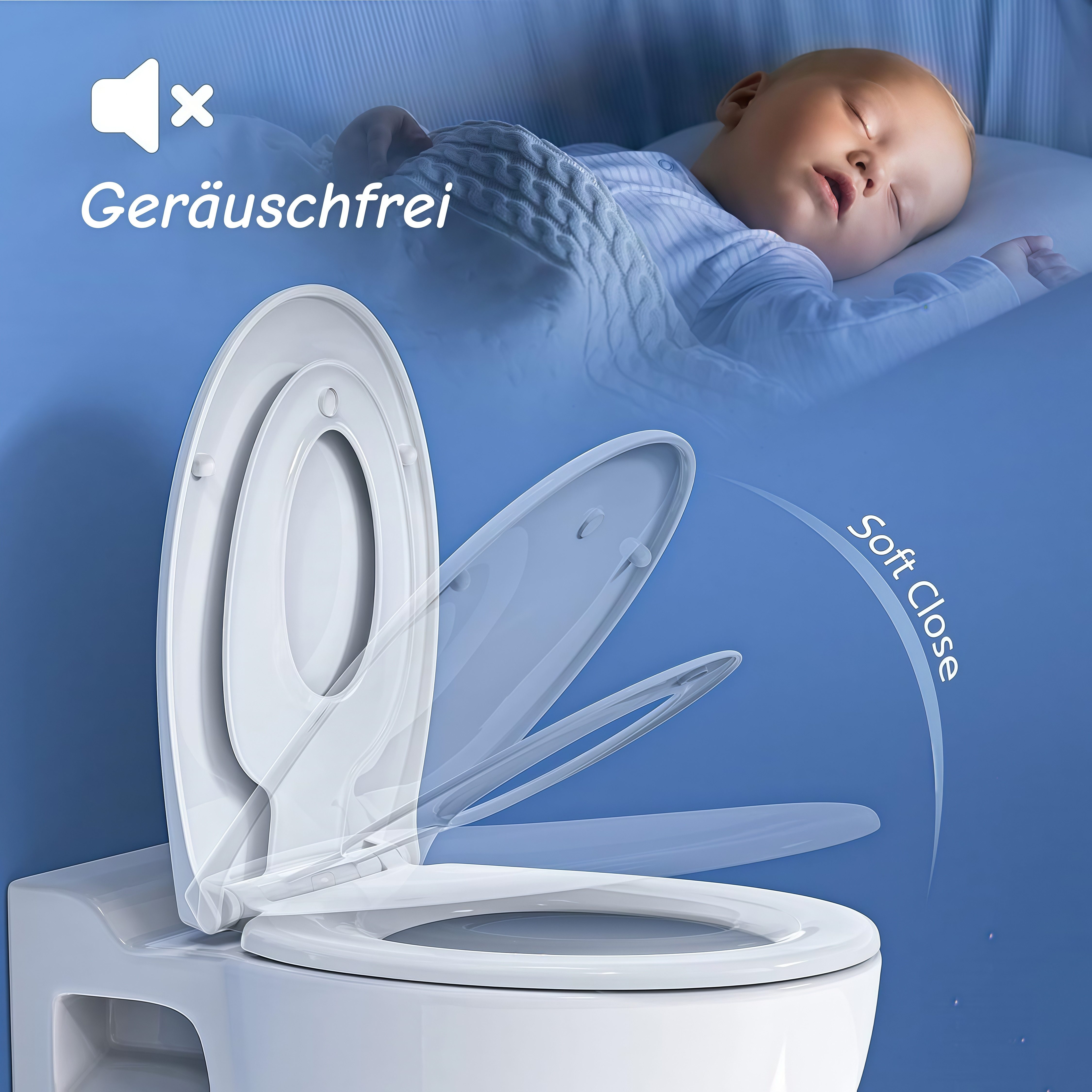 Tooluck WC-Sitz für Familien mit Sanftschließfunktion günstig online kaufen