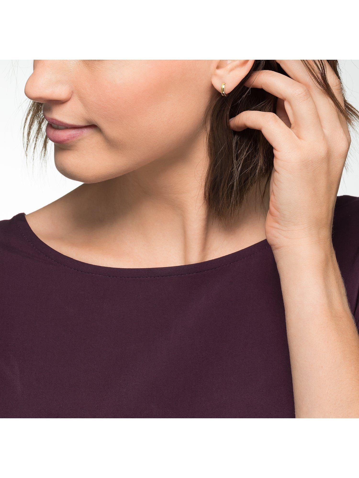 CHRIST Paar Creolen CHRIST Damen-Creolen 375er Gelbgold (Paar)