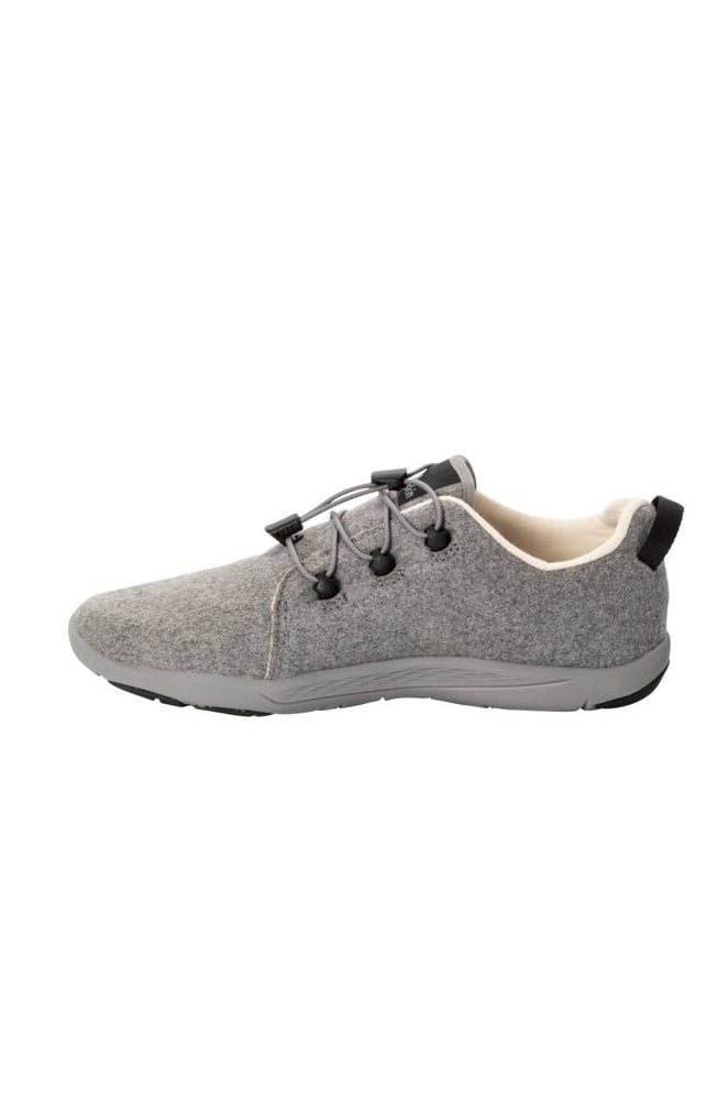 Jack Wolfskin Sneaker Spirit Wool Low (leichte, flexible Sohle) grau Damen Wanderschuh