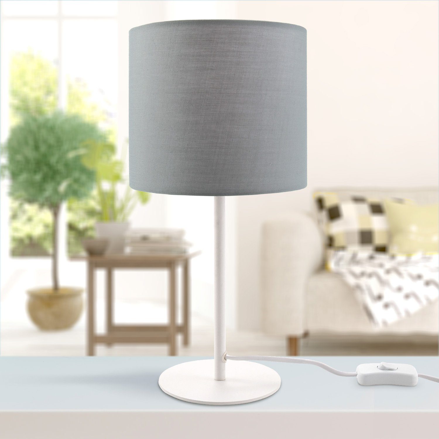 Home Paco Lampe, E14 LED Unifarben, Und Schlafzimmer, Color, Uni Wohnzimmer Leuchtmittel, Deko Tischleuchte Für ohne