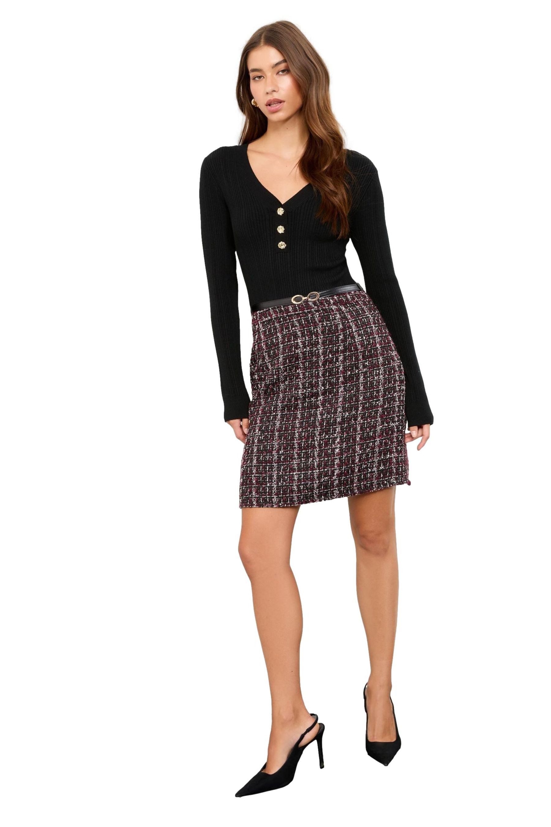 Minikleid Lipsy 2-in-1 Bouclé-Ministrickkleid, Petite