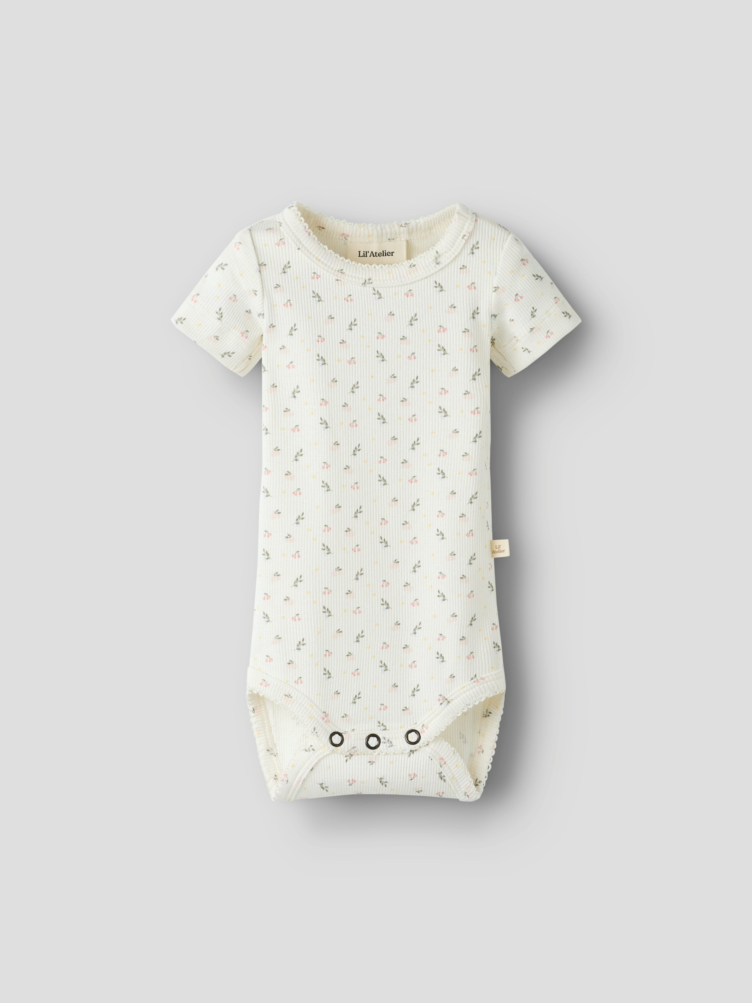 Lil' Atelier Kurzarmbody NBFGAGO SS SLIM BODY LIL NOOS Baumwollmischung, Druck, Kurzarm