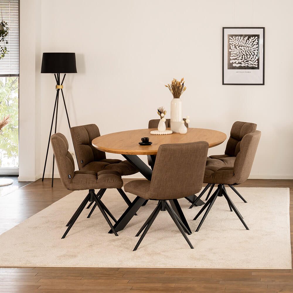 HOME DELUXE Esstisch Oval AVENTIS inkl. Sternfuß 200 x 120 cm – Bild 2 von 5