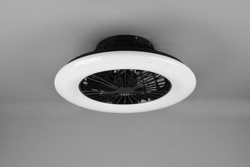 TRIO Leuchten LED Deckenleuchte Stralsund, Timerfunktion, Ventilatorfunktion, LED fest integriert, Neutralweiß, mit Ventilator, Fernbedienung., Leuchte/ Ventilator getrennt schaltbar