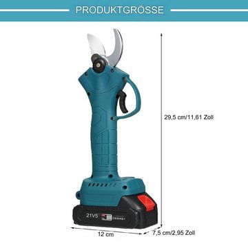 Tidyard Akku-Astschere 21 V, 2000 mAh Lithium Akku, 30 mm maximaler Schnittdurchmesser