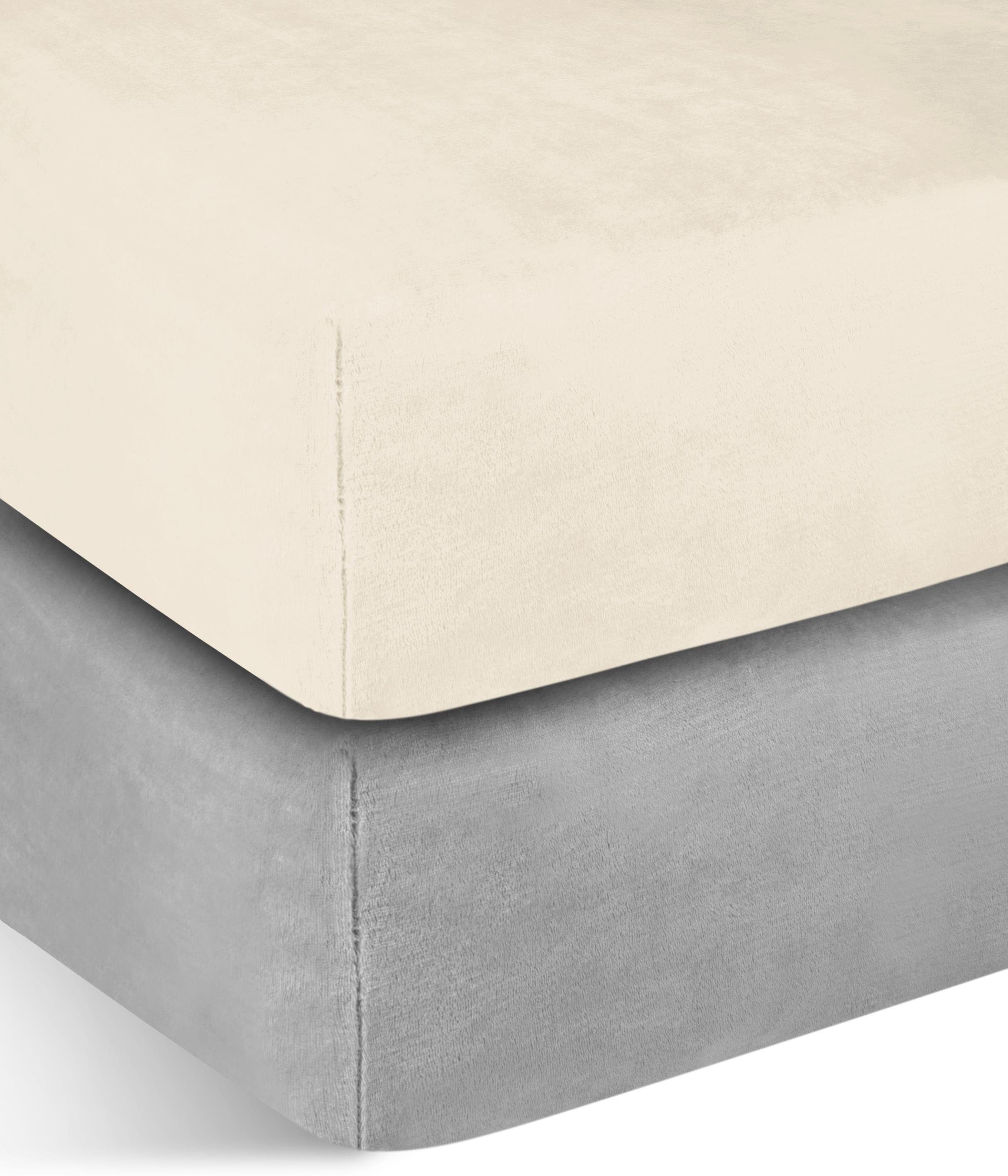 Aspero Bettlaken 2 Flanell-Spannbettlaken PERPIGNAN, Flanell, günstig online kaufen