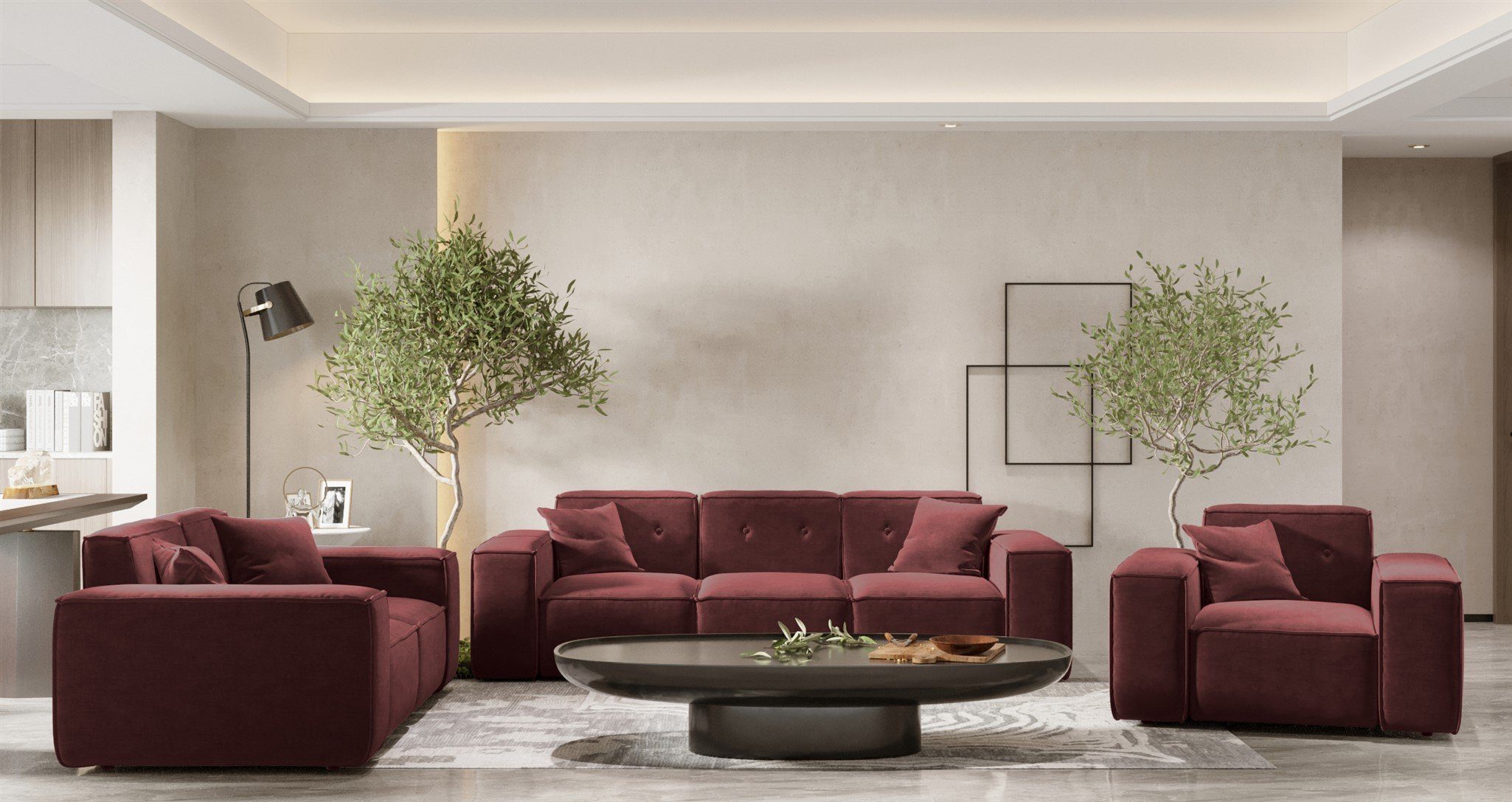 Fun Möbel Polstergarnitur Sofaset Designersofa CESINA günstig online kaufen