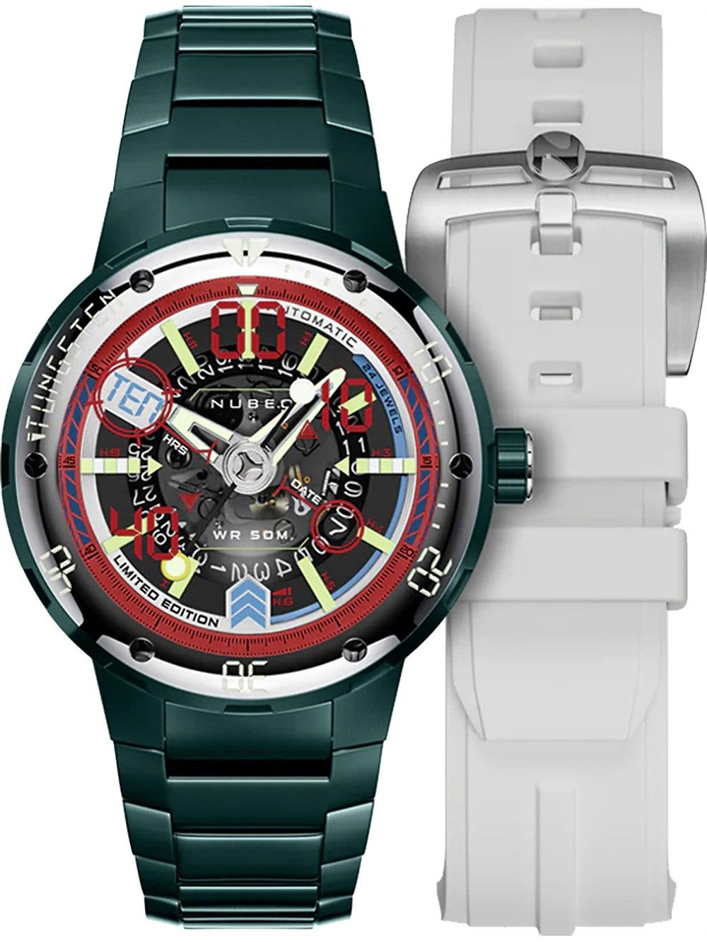 Automatikuhr Nubeo NB-6090-44 Herrenuhr Mariner 9 Automatik Limited Edition 50mm 5A Nubeo NB-6090-44 Herrenuhr Mariner 9 Automatik Limited Edition 50mm 5ATM