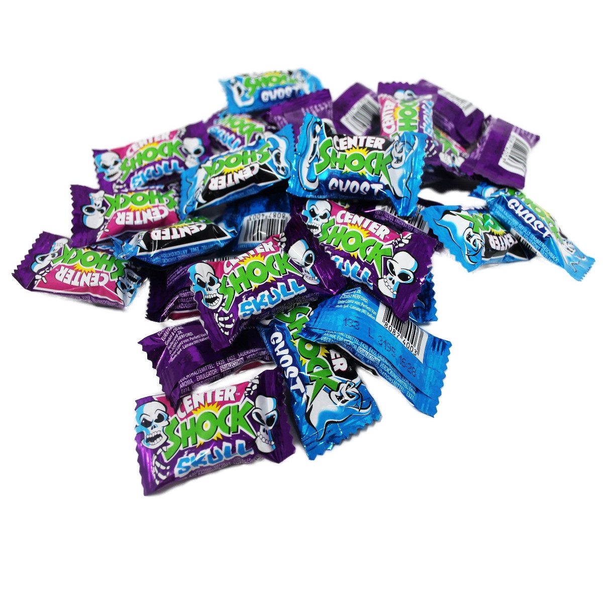 CENTER SHOCK Süßigkeit, Center Shock Scary Mix extra saures Kaugummi 2 Grusel Motive 4g