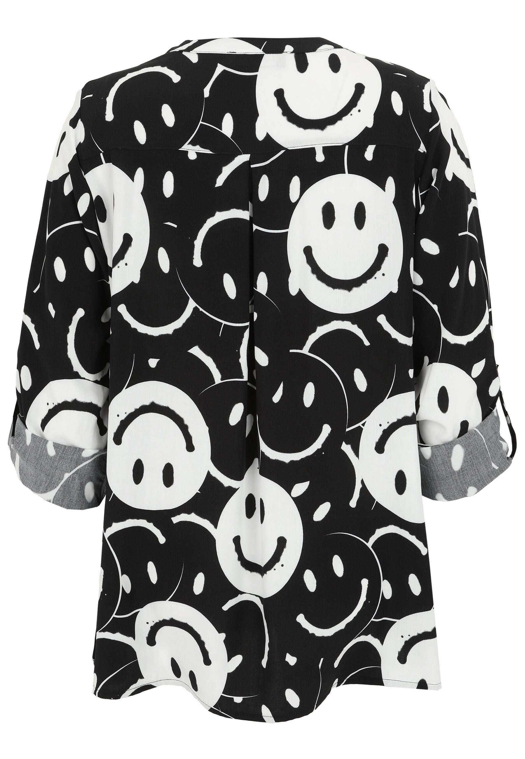 Doris Streich Langarmbluse mit Smiley-Print