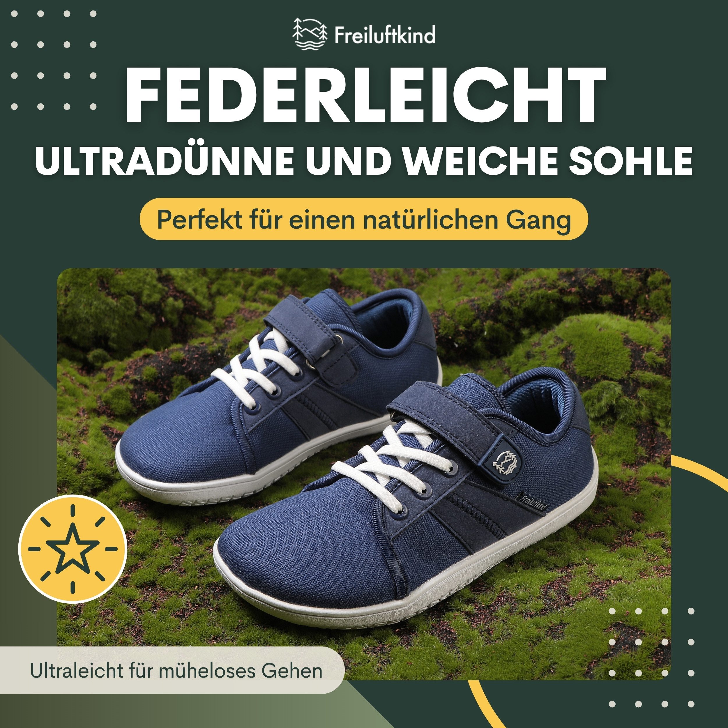 Freiluftkind Baker Kids – Gesunde Sneaker Kinder-Barfußschuhe Barfußschuh