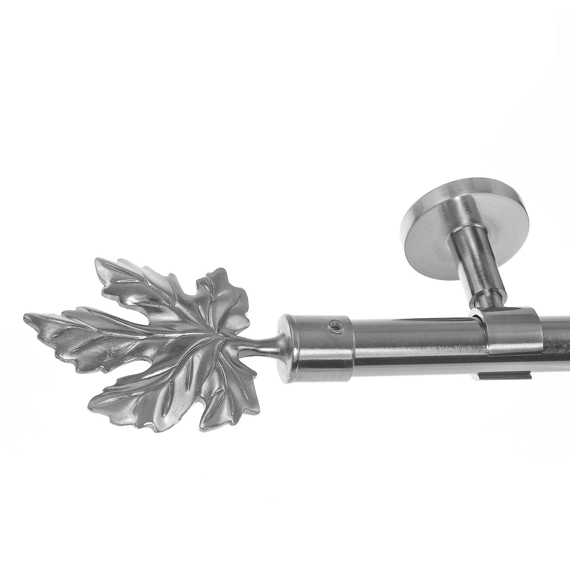 BASIT Gardinenstange Edelstahloptik 20mm mit Deckenträgern günstig online kaufen